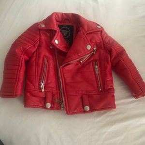 Toddler leather biker jacket